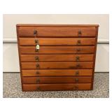 8 DRAWER CHERRY CABINET W/ LIONHEAD DRAWER PULLS