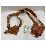 SET OF MOTHER OF PEARL PISTOL GRIP & GALCO