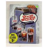 PEPSI-COLA METAL SIGN - 16" X 12"