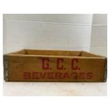 G. C. C. BEVERAGES WOOD POP CRATE