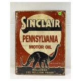 SINCLAIR MOTOR OIL METAL SIGN - 16" X 12 1/2"