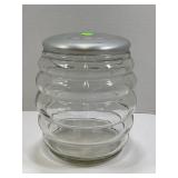 SELLERS HOOSIER BEHIVE RIBBED JAR - 7 1/2" TALL