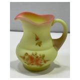 FENTON HAND PAINTED PITCHER BY TRUDY BUDINE