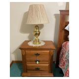 2 DRAWER NIGHTSTAND WITH LAMP