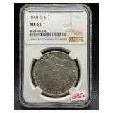 1902-O MORGAN DOLLAR NGC MS62