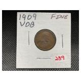 1909 VDB LINCOLN CENT