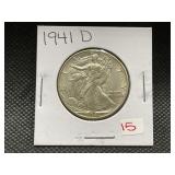 1941-D WALKING LIBERTY HALF DOLLAR