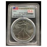 2016 SILVER EAGLE PCGS MS69