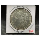 1890-S MORGAN SILVER DOLLAR