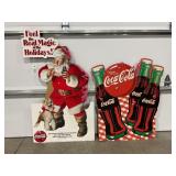 COCA-COLA SANTA & BOTTLE CARDBOARD ADVERTISING