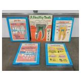 LOT OF 5 VINTAGE DENTAL POSTERS