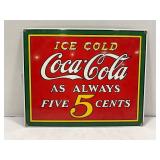 COCA-COLA PORCELAIN SIGN - 13" X 10.5"