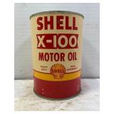 SHELL X-100 MOTOR OIL 1 QT CAN - SHELL OIL COMPANY