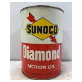 SUNOCO DIAMOND MOTOR OIL 1 QT CARDBOARD CAN -