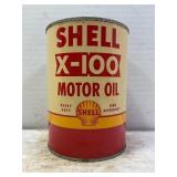 SHELL X-100 MOTOR OIL 1 QT CAN - SHELL OIL COMPANY