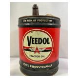 VEEDOL A TRACTOR OIL 5 GAL OIL CAN - TIDEWATER OIL