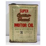 SUPER CASTRO-BRAND MOTOR OIL 2 CAL OIL CAN -