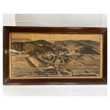 WW2 GERMAN BAD VERRA SOODEN FRAMED TOWN MAP - 26