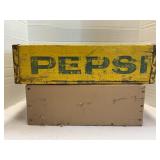 PEPSI WOOD POP CRATE WITH OTHER WOOD CRATE