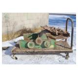 INDUSTRIAL ROLL AROUND CART WITH SCRAP METAL