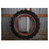 REAR TRACTOR RIM WITH 11.2-38 HEAVY DUTY