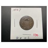 1867 2 CENT PIECE