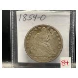 1854-O SEATED HALF DOLLAR