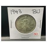 1943 WALKING LIBERTY HALF DOLLAR BU