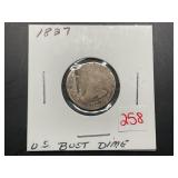 1827 BUST DIME