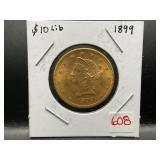 1899 LIBERTY HEAD $10.00 EAGLE GOLD COIN