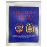 COLUMBIA, PANAMA CANAL ZONE STAMP ALBUM W/ 700+