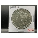 1881-S MORGAN SILVER DOLLAR