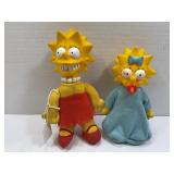 1990 8" SIMPSONS DOLLS - LISA & MAGGIE