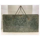 ANTIQUE GALVANIZED DOUBLE MILK BOX - 22" X 11" X