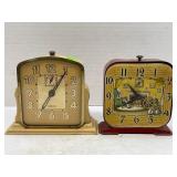 LUX CLOCK CO. & GILBERT WIND UP ALARM CLOCKS - FOR