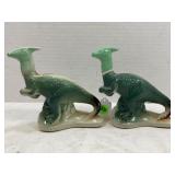 VINTAGE CERAMIC PARASAUROLOPHUS DINOSAUR FIGURINES