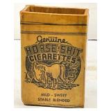 GENUINE HORSE SHIT CIGARETTES WOOD PACK HOLDER BOX