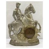 TEDDY ROOSEVELT ROUGH RIDERS CAST IRON CLOCK - 10