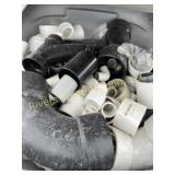 Tote full of PVC fittings