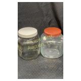 2 large glass jars