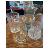 4 Assorted Glass Vases