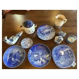 Blue Christmas plates