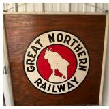 Framed  Wood Great Northern Railway