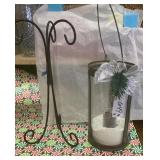 Candle Lantern & wrought Iron  Ornament Hanger