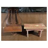 Wood Shelf and stool