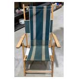 Vintage Striped Folding Deck Chair