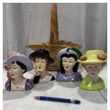 Vintage English Lady Busts