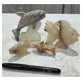 Onyx Fish Figurines