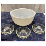 Vintage Glasbake Jello Molds & Bowl