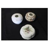 2 Hair receivers & covered music trinket box